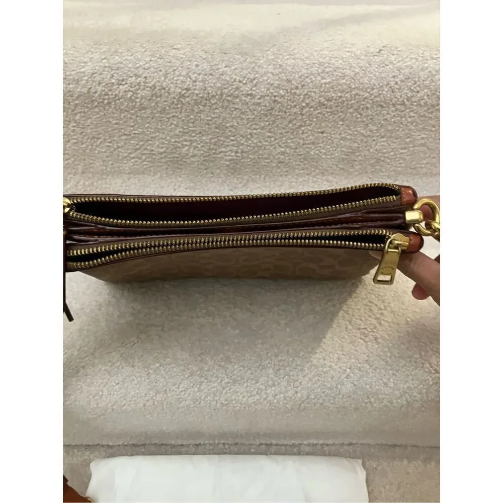 Coach Signature Brown and Red Handbag - Picture 9 of 12